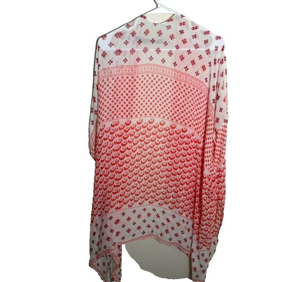 Loft Kimono Women's One Size Floral Open Sheer Coverup Cardigan Scarf - Picture 2 of 6